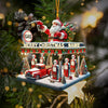 Joycorners Gas Station Merry Christmas Ornament, Personalized Ornament 2D Flat LM2211