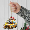 Joycorners Custom Name and Year Christmas Car Ornament, Custom Christmas Gift 2D Flat LM2111