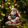 Joycorners Custom Santa Butcher Ornament, Personalized Ornament 2D Flat LM2211