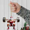 Joycorners Custom Name Gym Work Out Santa Ornament, Gymnastics Christmas Gift9 2D Flat LM2211
