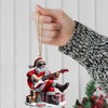 Joycorners Custom Name Santa Guitar Rock Ornament, Santa Christmas Gift 2D Flat LM2111