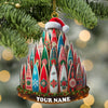 Joycorners Custom Name Surfing Ornament, Christmas Gift for Surfing Lover 2D Flat LM2111