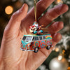 Joycorners Happy Hippie Santa Christmas Ornament, Personalized Ornament 2D Flat LM2211
