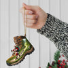 Joycorners Custom Name Santa Hiking Ornament, Hiking Lover Christmas Gift 2D Flat LM2111