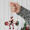 Joycorners Custom Name Woman Gym Ornament, Gymnastics Christmas Decoration 2D Flat LM2111
