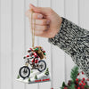 Joycorners Santa Bike Ornament, Personalized Ornament 2D Flat LM2211