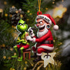 Joycorners Santa Tattoo Artist Christmas Ornament, Personalized Ornament 2D Flat LM2211