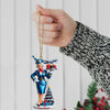 Joycorners Custom Name Flight Attendant Santa Ornament, Flight Attendant Christmas Gift 2D Flat LM2111