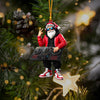 Joycorners Santa DJ Home Decor Christmas Ornament, Personalized Ornament 2D Flat LM2211
