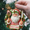 Joycorners Custom Name Ornament, Christmas Santa Chef 2D Flat LM2211