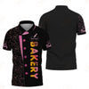 Joycorners Personalized Baker Shirt, Colorful Donut Lettering with Patisserie Pattern Trim MT2509