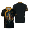 Joycorners Personalized Chef Shirt, Fiery Pan with Flaming Fish and Vegetables Design MT2509