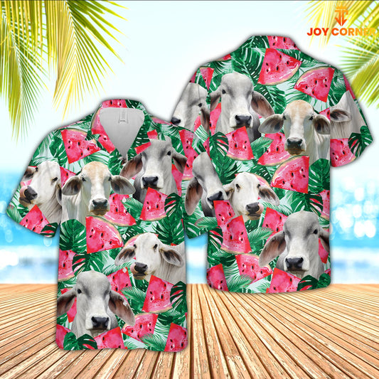 Joycorners Brahman Watermelon 3D Hawaiian Shirt