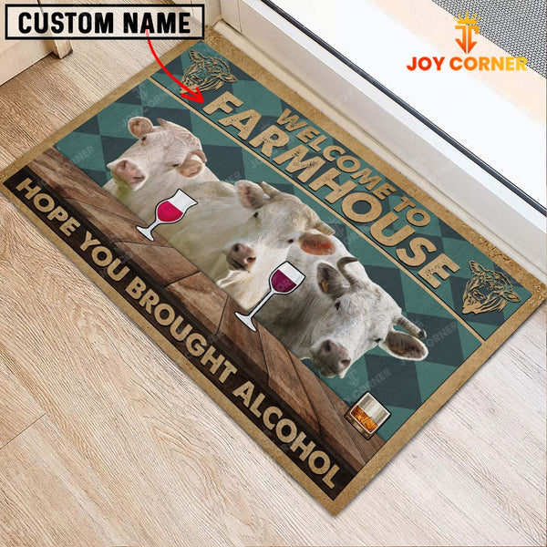 Joycorners Charolais Hope You Bought Alcohol Custom Name Doormat