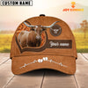 Joycorners Texas Longhorn Pattern Customized Name 3D Love Cap