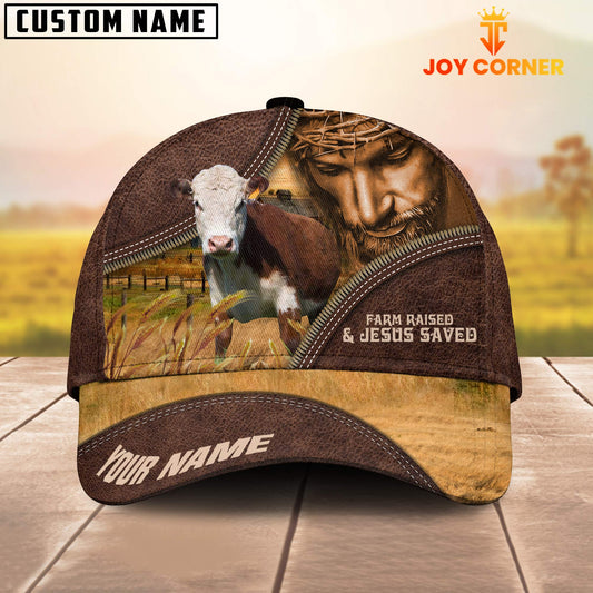 Joycorners Hereford Farm & Jesus Customized Name Cap