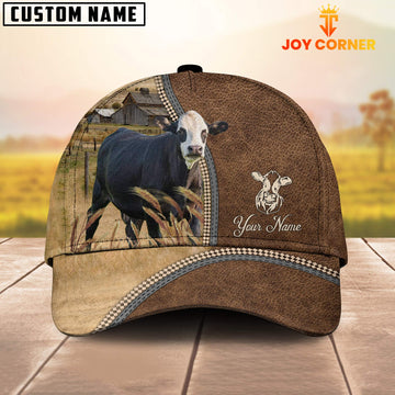 Joycorners Personalized Name Black Baldy Farming Cap