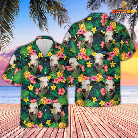 Joycorners Black Baldy Summer Pattern 3D Hawaiian Shirt