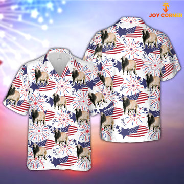 Joycorners Brahman Happy Firework Flag Hawaiian Shirt