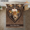 Joycorners Limousin Never Walk Alone Heart Custom Name Bedding Set