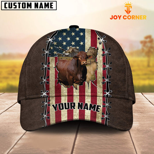 Joy Corners Beefmaster Flag Customized Name Denim Cap