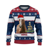 Joycorners Brown Horse Jolly Merry Christmas Ugly Sweater