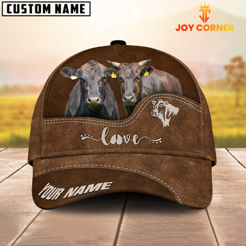 Joycorners Wagyu Love Leather Pattern Customized Name Cap