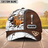 Joycorners Cross America Hunting Deer Zipper Leather Pattern Personalized Hats 3D Multicolored