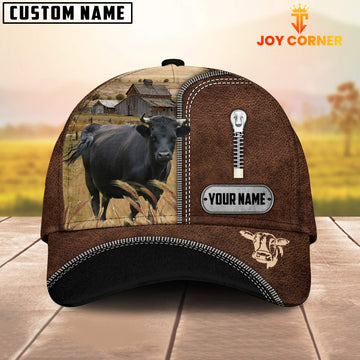 Joycorners Dexter Leather Zip Pattern Customized Name Cap