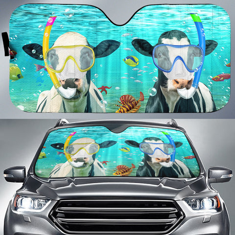 Joycorners Holstein Diving All Over Printed 3D Sun Shade