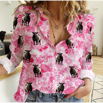 Joycorners Belted Galloway Pink Flower BG Casual Shirt