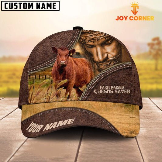 Joycorners Red Angus Farm & Jesus Customized Name Cap