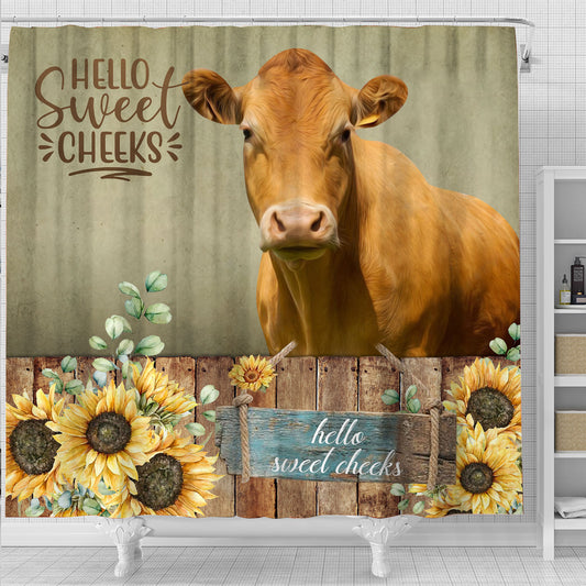 Joycorners Limousin Hello Sweet Cheeks 3D Shower Curtain