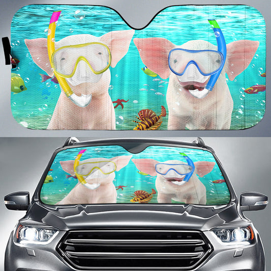 Joycorners Piggies Diving All Over Printed 3D Sun Shade