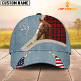 Joycorners Custom Name Horse Jean And Zipper Pattern Classic Cap
