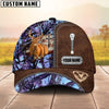 Joycorners Cross America Hunting Deer Zipper Leather Pattern Personalized Hats 3D Multicolored