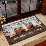 Joycorners Hereford Custom Name - Live Like Someone Left The Gate Open Doormat