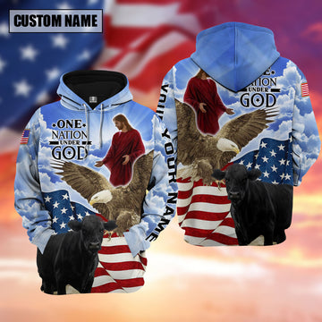 Joycorners Farm Black Angus One Nation Under God 3D Shirts
