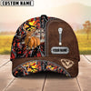 Joycorners Cross America Hunting Deer Zipper Leather Pattern Personalized Hats 3D Multicolored