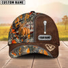 Joycorners Cross America Hunting Deer Zipper Leather Pattern Personalized Hats 3D Multicolored