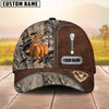 Joycorners Cross America Hunting Deer Zipper Leather Pattern Personalized Hats 3D Multicolored