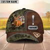 Joycorners Cross America Hunting Deer Zipper Leather Pattern Personalized Hats 3D Multicolored