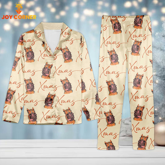 Joycorners Horse Christmas Pattern 3D Pajamas