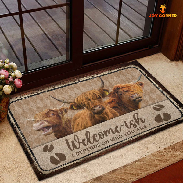 Joycorners Highland Cattle Welcome-ish Doormat
