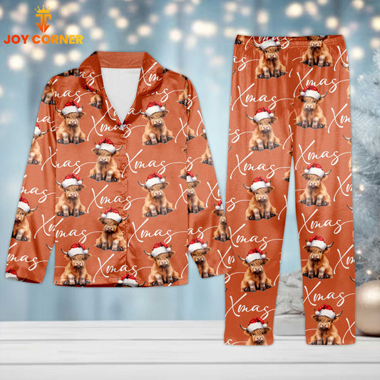 Joycorners Cow Christmas Pattern 3D Pajamas