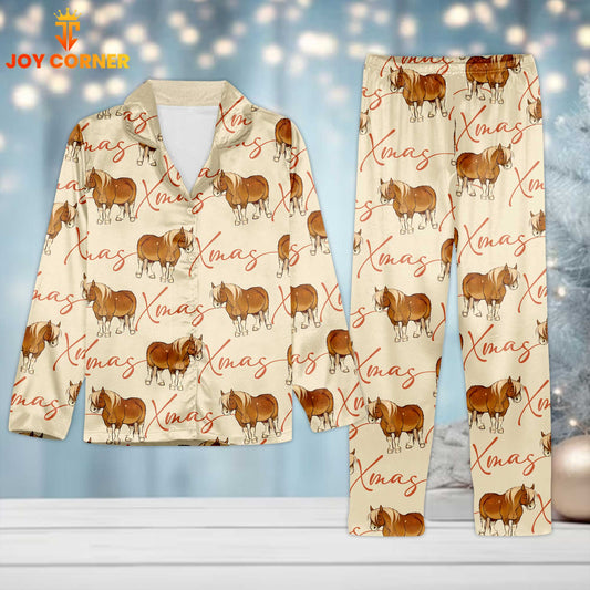 Joycorners Horse Christmas Pattern 3D Pajamas