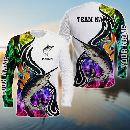 joycorners Marlin Fishing Customize Name 3D Shirts