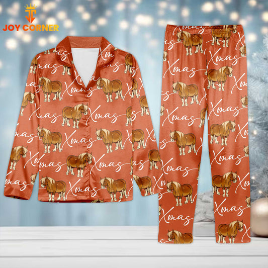 Joycorners Horse Christmas Pattern 3D Pajamas