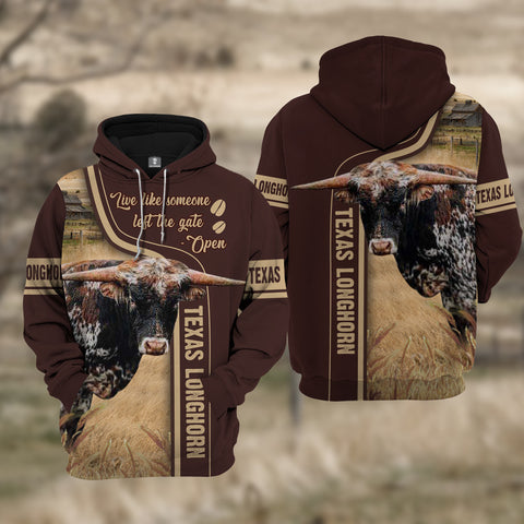 Joycorners Cattle Image All Over Printed 3D Hoodie