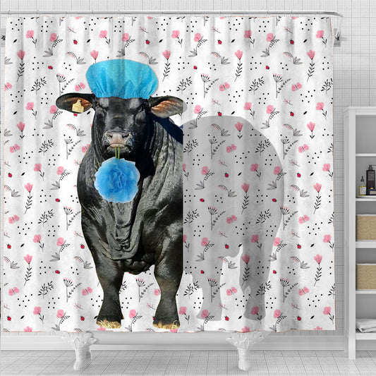 Joycorners Brangus Flower 3D Shower Curtain